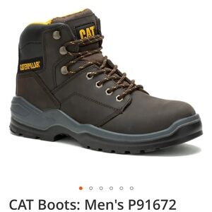 CAT Boots: Men's P91672 Brown Steel Toe Striver Slip Resistant EH Work Boot